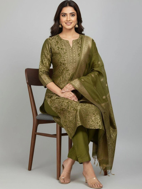 Krishna Tanna Woven Design Unstitched Dress Material - Image 4
