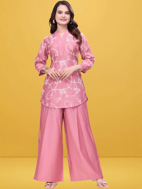PORU IMPEX Printed Tunic with Palazzos