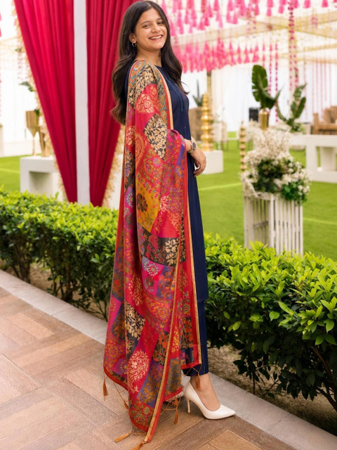KALINI Ethnic Motifs Woven Design Dupatta with Zari - Image 2