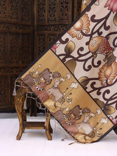 LUMIN KNOT Printed Kalamkari Dupatta - Image 5