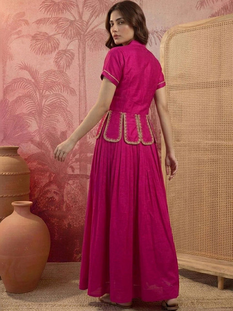 Sangria Indie Florals Embroidered Top with Skirt - Image 2