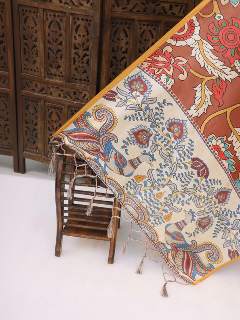 LUMIN KNOT Printed Kalamkari Dupatta - Image 5