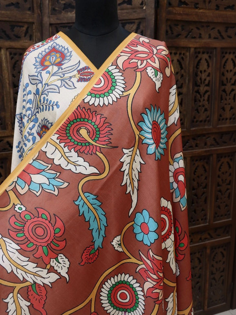LUMIN KNOT Printed Kalamkari Dupatta - Image 6