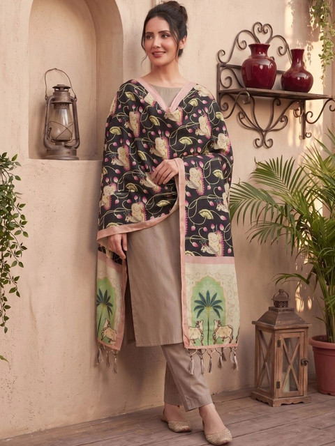 LUMIN KNOT Printed Kalamkari Dupatta - Image 2