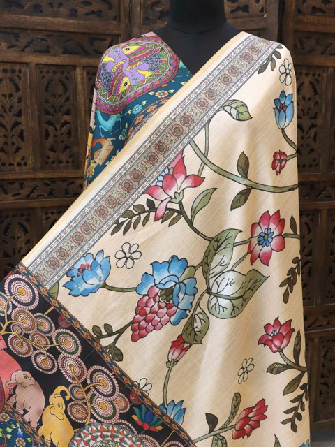 LUMIN KNOT Printed Kalamkari Dupatta - Image 6