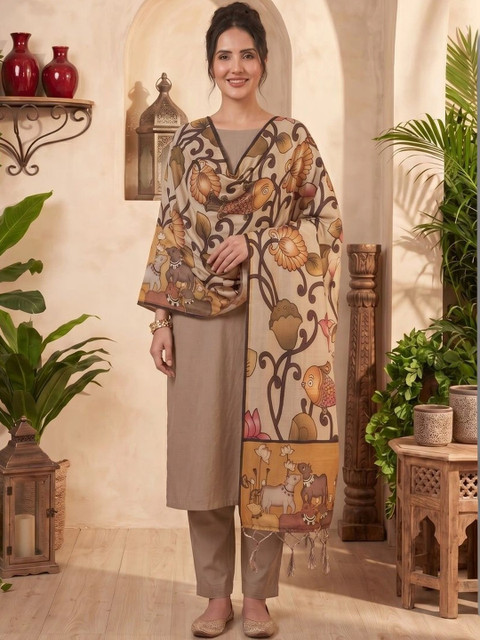 LUMIN KNOT Printed Kalamkari Dupatta