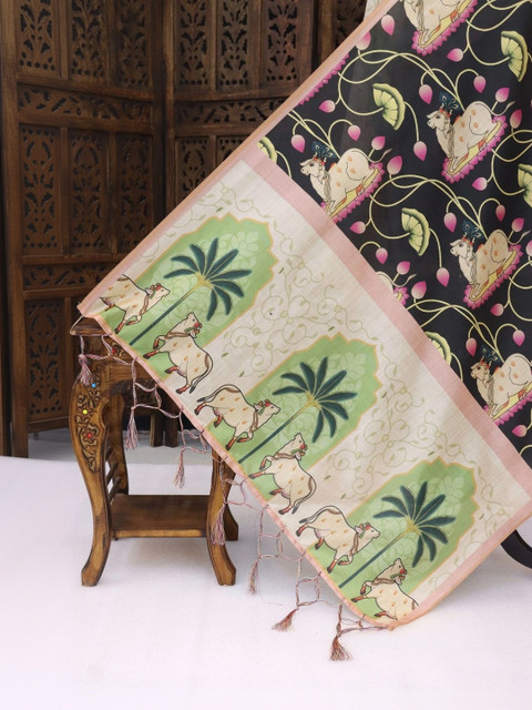 LUMIN KNOT Printed Kalamkari Dupatta - Image 5