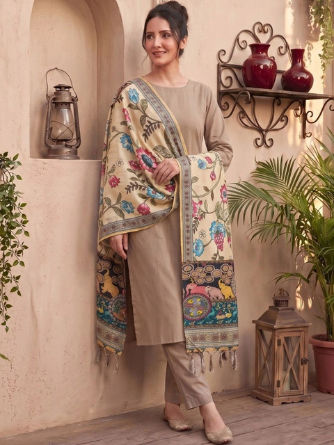 LUMIN KNOT Printed Kalamkari Dupatta - Image 2