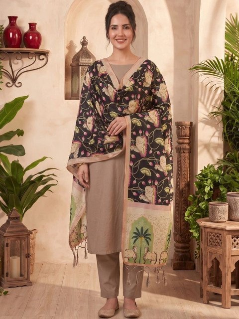 LUMIN KNOT Printed Kalamkari Dupatta
