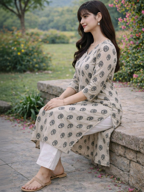 Moda Rapido Women Ethnic Motifs Printed Indie Prints Kurta - Image 3