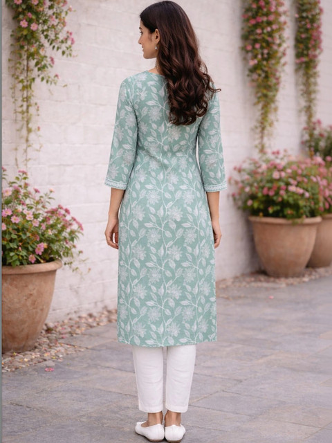 Moda Rapido Women Floral Printed Kurta - Image 2