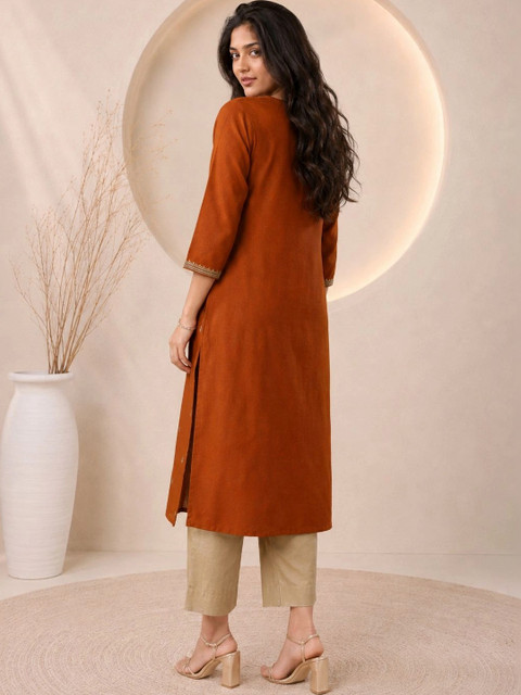 rarethread Women Embroidered Thread Work Kurta - Image 6