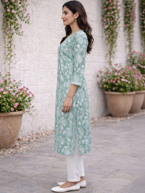 Moda Rapido Women Floral Printed Kurta - Image 3