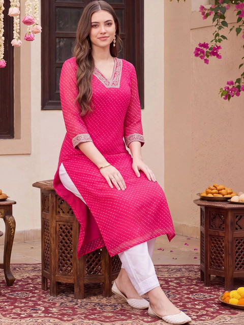 Indo Era Women Thread Work Kurta - Image 2