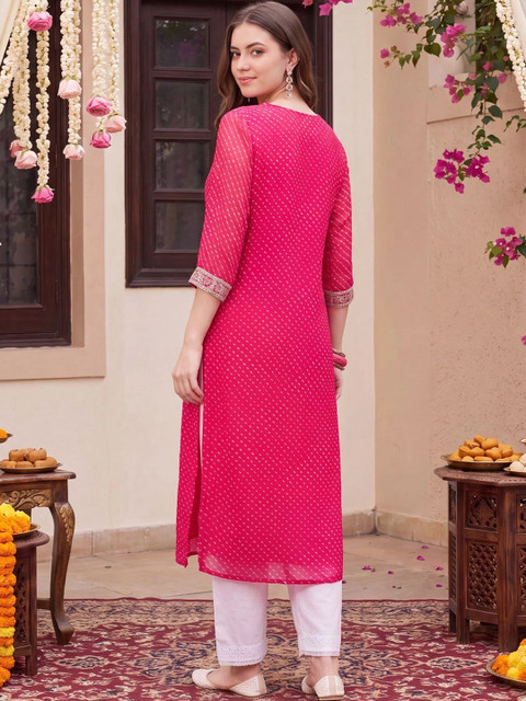 Indo Era Women Thread Work Kurta - Image 3