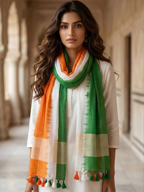Dupatta Bazaar Colourblocked Dupatta - Image 3