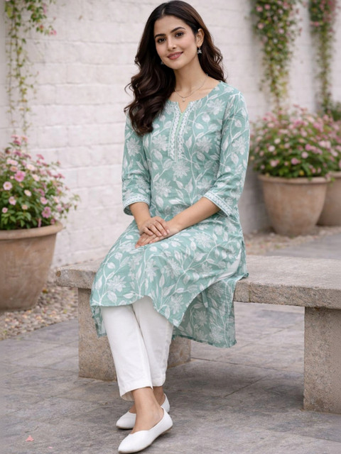 Moda Rapido Women Floral Printed Kurta - Image 5
