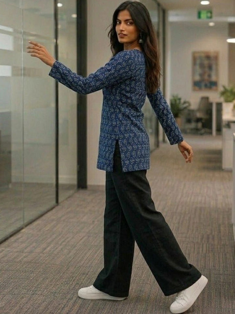 Megh studio Cotton Printed Top with Palazzos