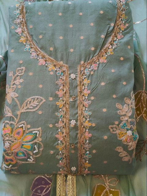 Haranozy Embroidered Semi-Stitched Dress Material - Image 3