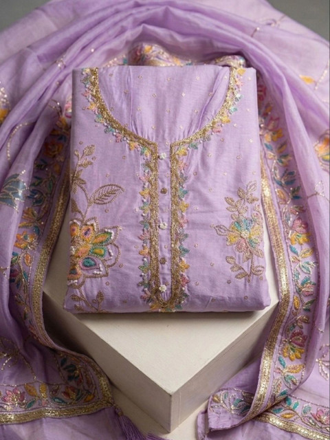 Haranozy Embroidered Semi-Stitched Dress Material