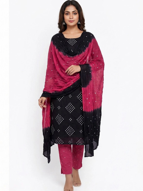 TANNU SAREE MODELING Printed Pure Cotton Unstitched Dress Material