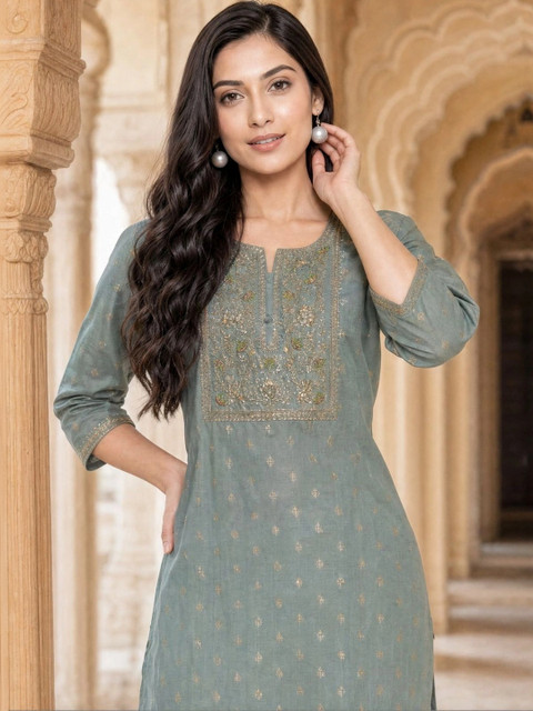 Rangita Women Embroidered Thread Work Kurta - Image 5
