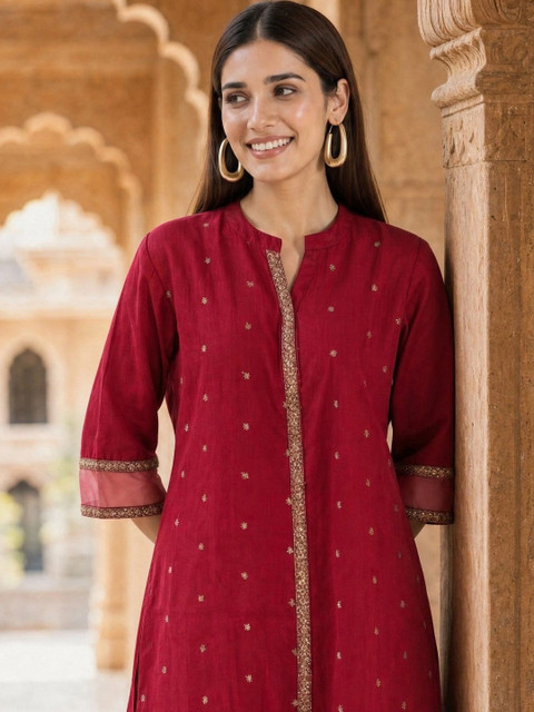 Rangita Women Embellished Thread Work Kurta - Image 2