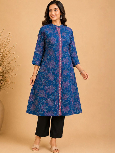 Araaha Women Floral Printed Indie Prints Kurta