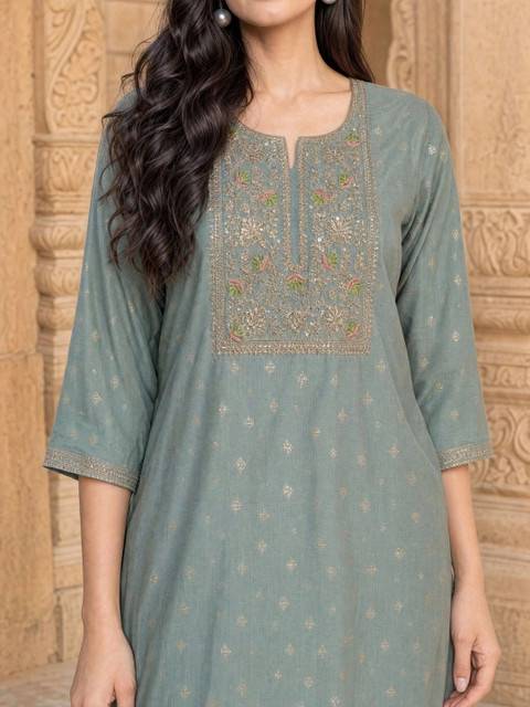Rangita Women Embroidered Thread Work Kurta - Image 4