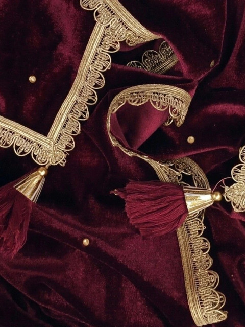 GLOBAL DRESS Velvet Blend Dupatta with Zari - Image 2
