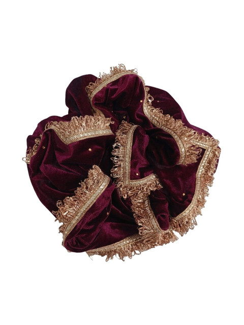 GLOBAL DRESS Velvet Blend Dupatta with Sequinned - Image 3