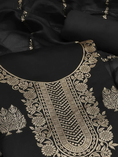 KALINI Art Silk Unstitched Dress Material - Image 2