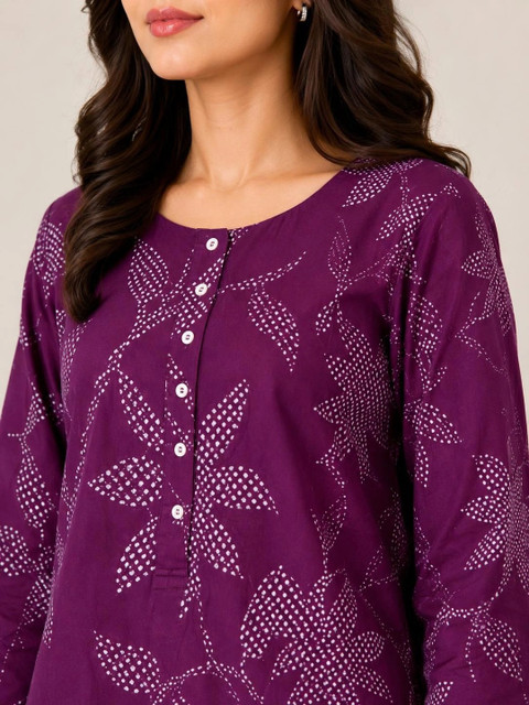 ARYA The Design Gallery Women Floral Printed Liva Blend Kurta - Image 4