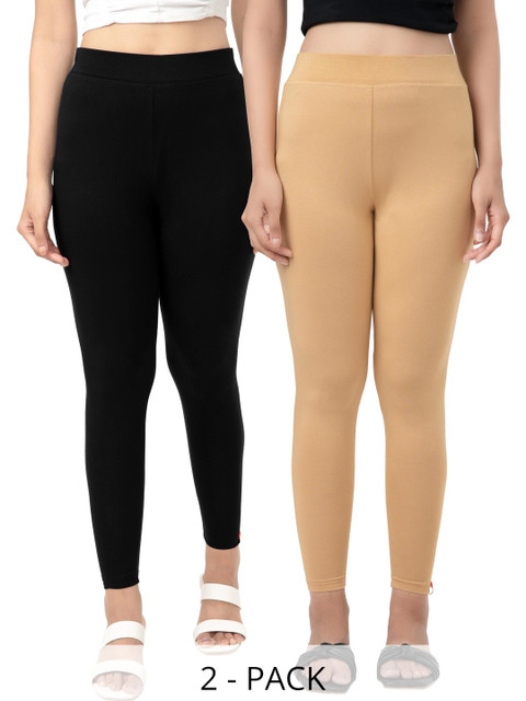 Selsia Women Pack Of 2 Cotton Leggings