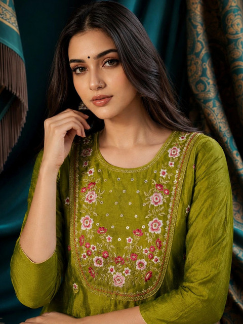 rarethread Women Embellished Sequinned Kurta - Image 2