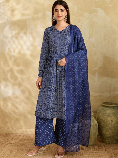 Chhipa Prints Women Ethnic Motifs Printed Regular Kurta with Trousers & With Dupatta