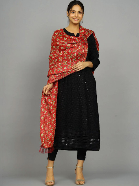 Ravaiyaa Ethnic Motifs Printed Ikat Dupatta