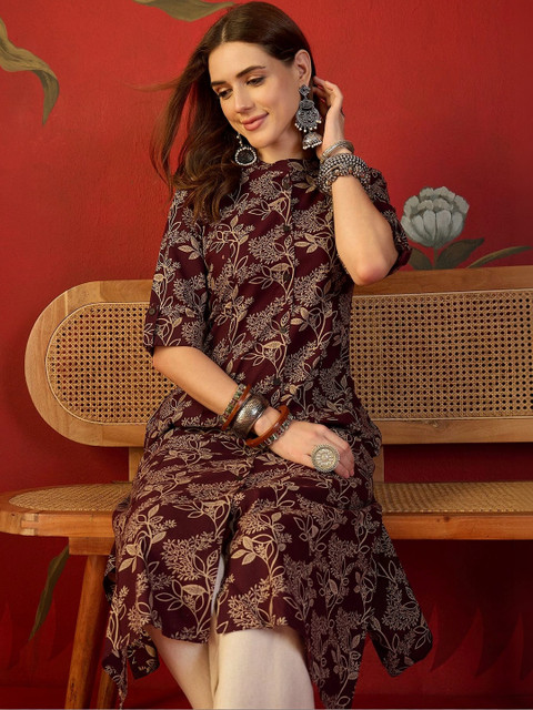 Sangria Women Floral Printed Indie Florals Kurta