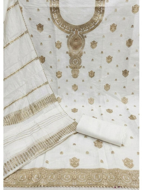 KALINI Art Silk Unstitched Dress Material - Image 3