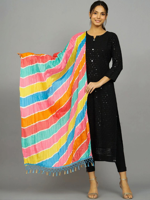 Ravaiyaa Printed Leheriya Dupatta - Image 4