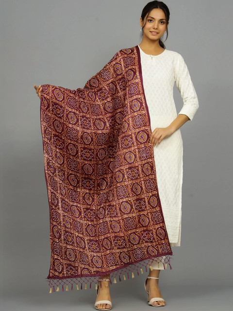 Ravaiyaa Printed Bandhani Dupatta - Image 4