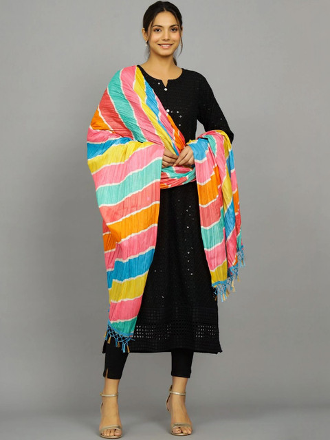 Ravaiyaa Printed Leheriya Dupatta - Image 6