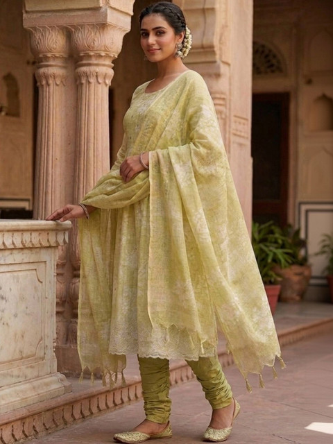 THE ASSTAG Printed Linen Semi-Stitched Dress Material - Image 6