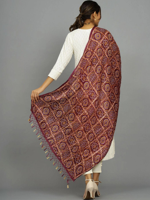 Ravaiyaa Printed Bandhani Dupatta - Image 3
