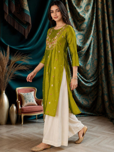 rarethread Women Embellished Sequinned Kurta - Image 7