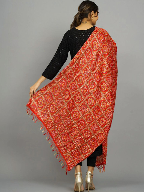 Ravaiyaa Printed Bandhani Dupatta - Image 3