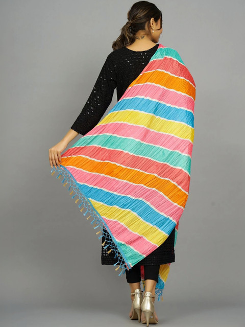 Ravaiyaa Printed Leheriya Dupatta - Image 3