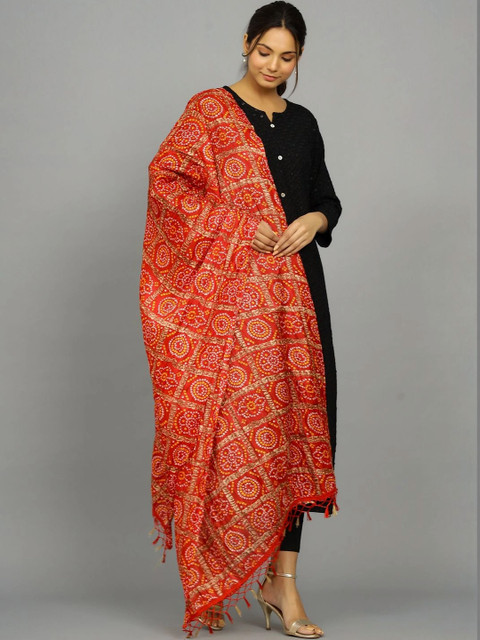Ravaiyaa Printed Bandhani Dupatta - Image 6