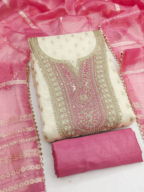 Dhaaga Ghar Embroidered Unstitched Dress Material - Image 2