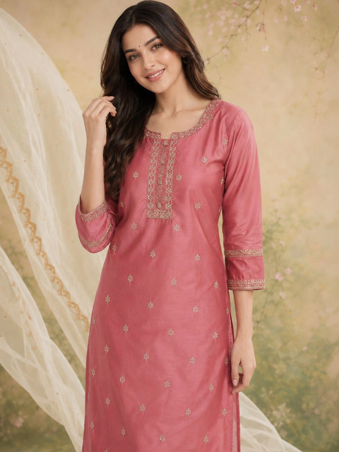 rarethread Women Embellished Thread Work Kurta - Image 7
